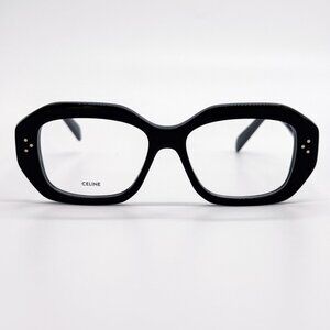 NEW CL50156I 001, BLACK GEOMETRIC EYEGLASSES CELINE